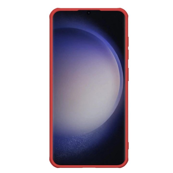 Nillkin Super Frosted Shield Pro šarvuotas dėklas Samsung Galaxy S24+ - raudonas