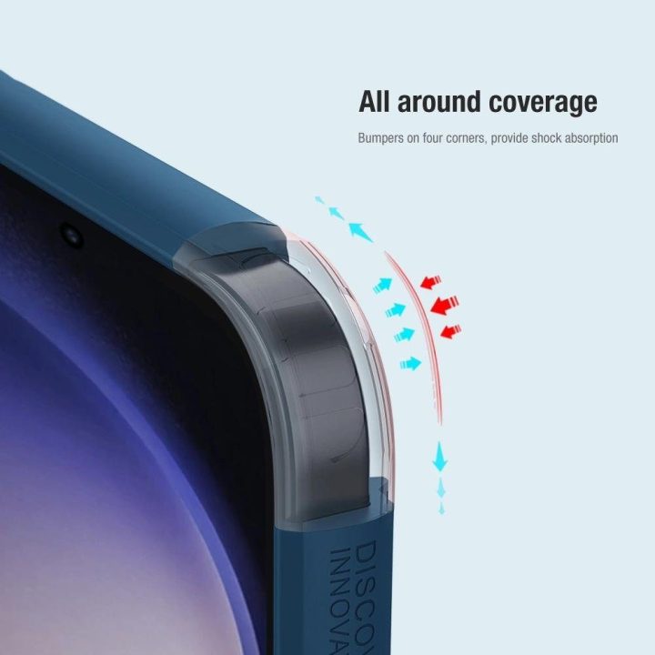 Nillkin Super Frosted Shield Pro šarvuotas dėklas Samsung Galaxy S24+ - raudonas