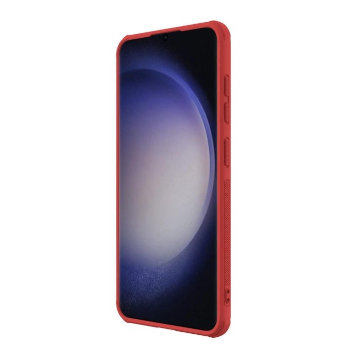 Nillkin Super Frosted Shield Pro šarvuotas dėklas Samsung Galaxy S24+ - raudonas