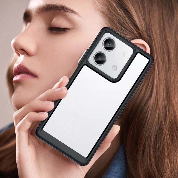 Outer Space dėklas su geliniu rėmeliu, skirtas Xiaomi Redmi Note 13 Pro - juodas
