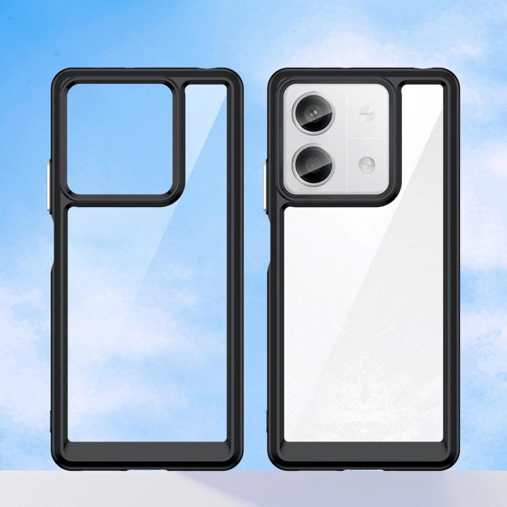 Outer Space dėklas su geliniu rėmeliu, skirtas Xiaomi Redmi Note 13 Pro - juodas