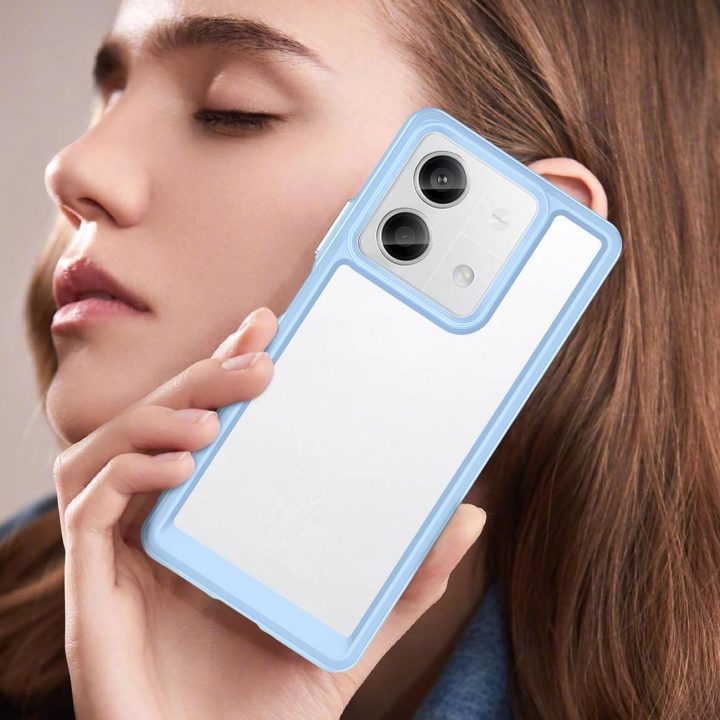 Xiaomi Redmi Note 13 5G - mėlynas Outer Space dėklas su geliniu rėmeliu,