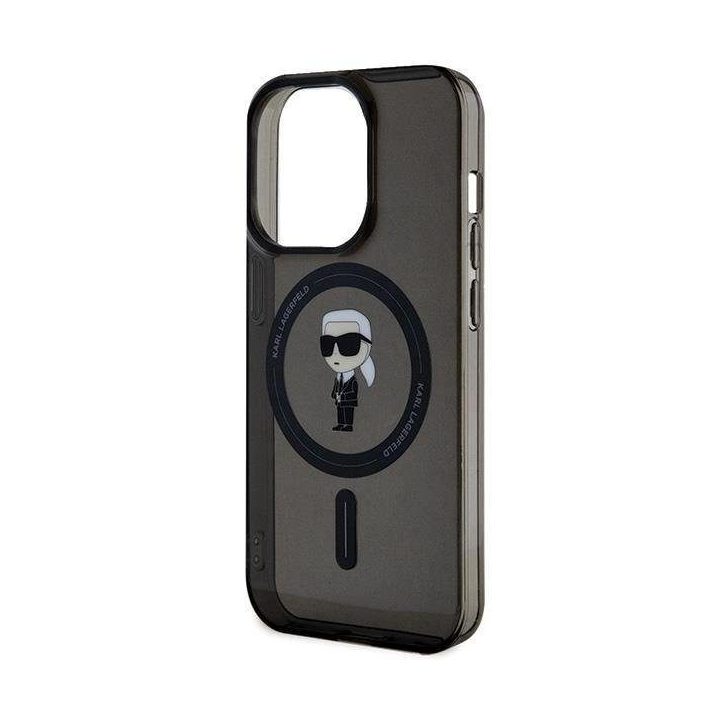 Karl Lagerfeld IML Ikonik MagSafe dėklas iPhone 15 Pro - juodas