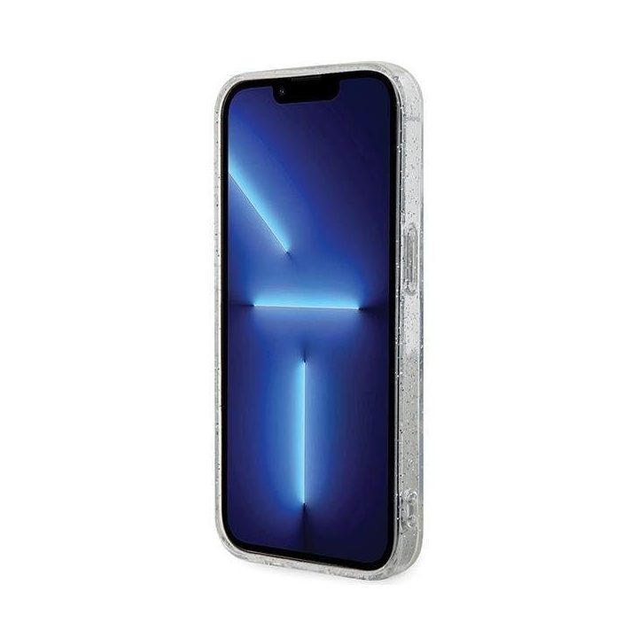 Karl Lagerfeld Karl&Choupette Glitter MagSafe dėklas iPhone 15 Pro - skaidrus