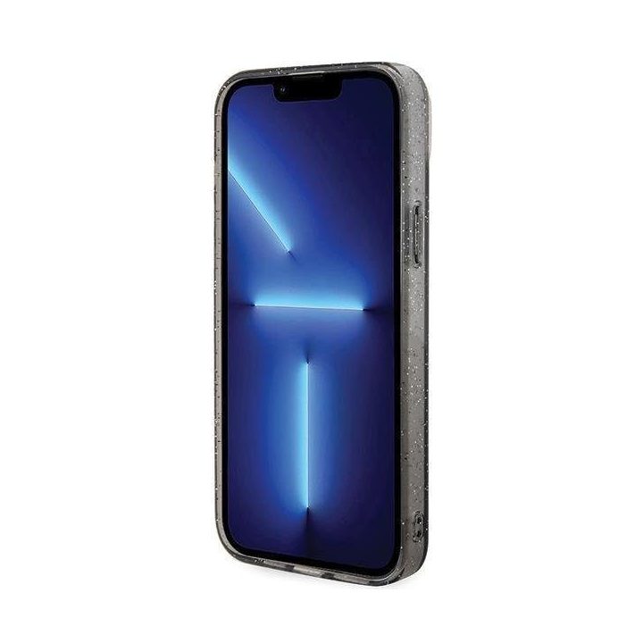 Karl Lagerfeld Karl&Choupette Glitter MagSafe dėklas iPhone 15 Plus - juodos spalvos
