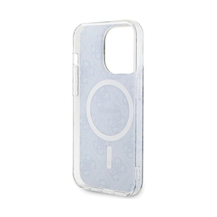 Guess IML 4G MagSafe dėklas iPhone 15 Pro - mėlynas