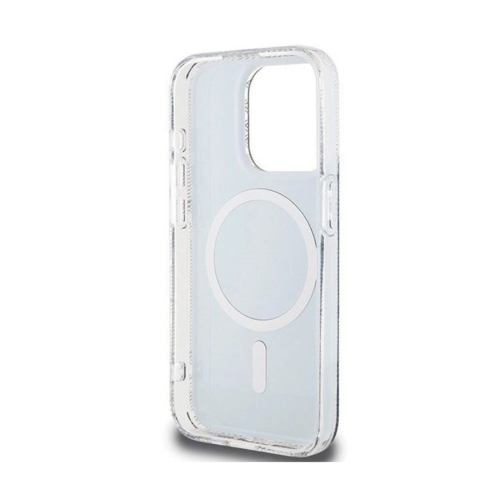 Guess IML GCube MagSafe dėklas iPhone 15 Pro - juodas