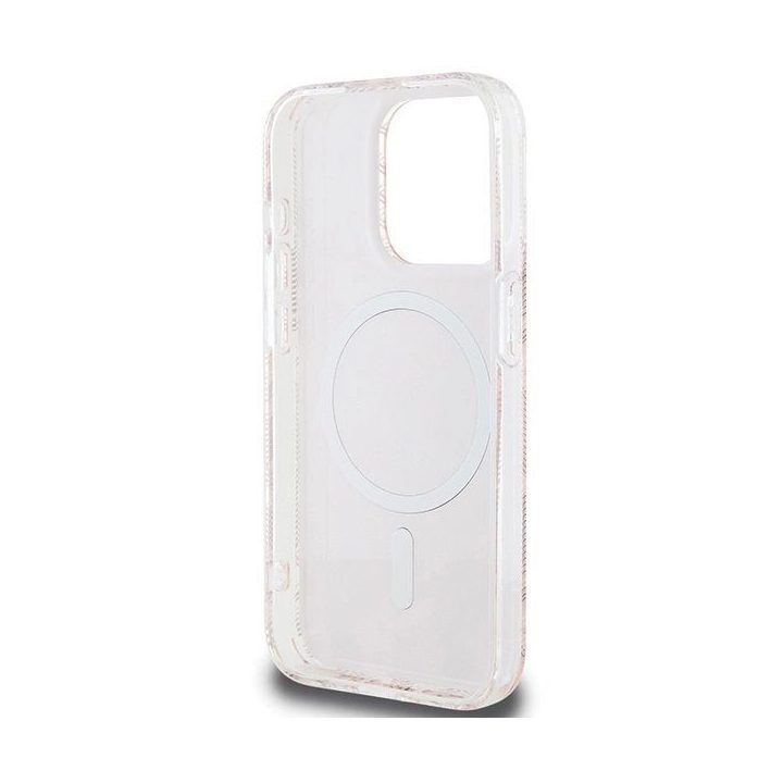 Guess IML GCube MagSafe dėklas iPhone 15 Pro - rožinis