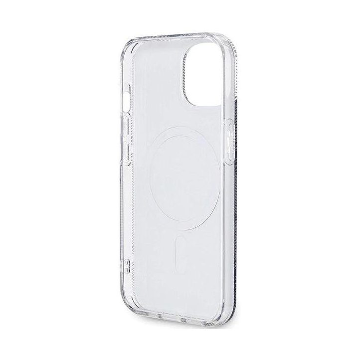 Guess IML GCube MagSafe dėklas iPhone 15 Plus / 14 Plus - juodas