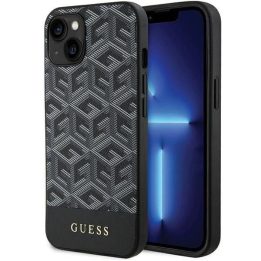 Guess GCube Stripes MagSafe saugiklis iPhone 15 / 14 / 13 - juodos spalvos