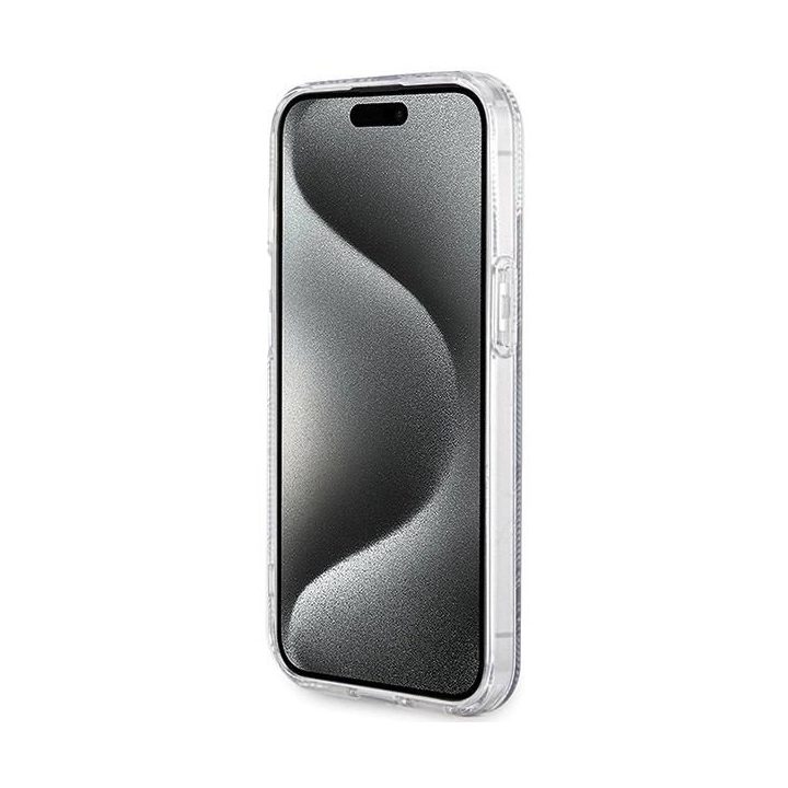 Guess IML GCube MagSafe dėklas iPhone 15 / 14 / 13 - Juodas