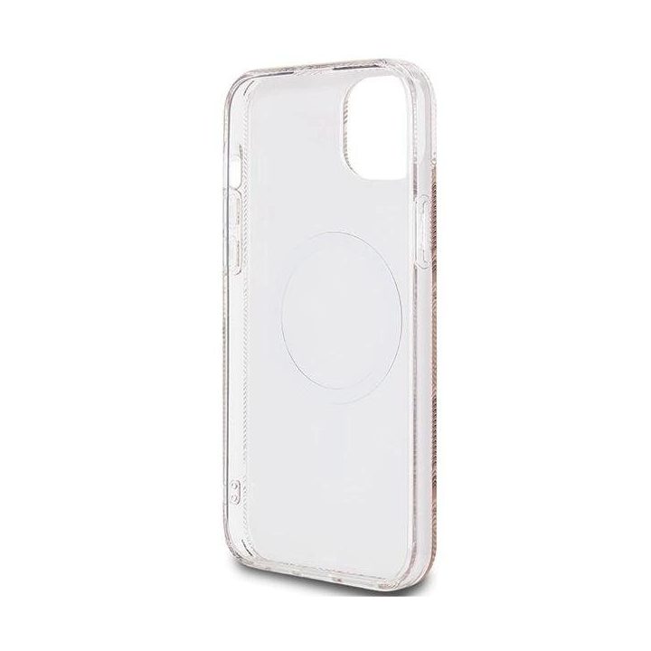 Guess IML GCube MagSafe dėklas iPhone 15 / 14 / 13 - rudas