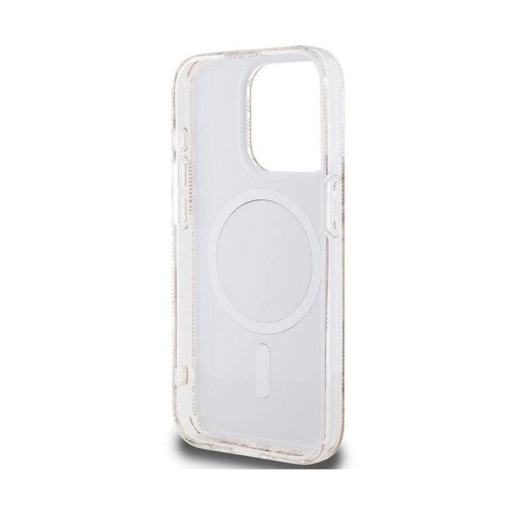 Guess IML GCube MagSafe dėklas iPhone 15 Pro Max - rudas