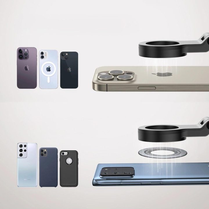 Magnetinis kelioninis telefono laikiklis - juodas