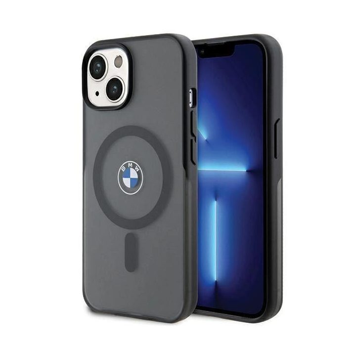 BMW IML Signature MagSafe dėklas iPhone 15 Plus / 14 Plus - juodas
