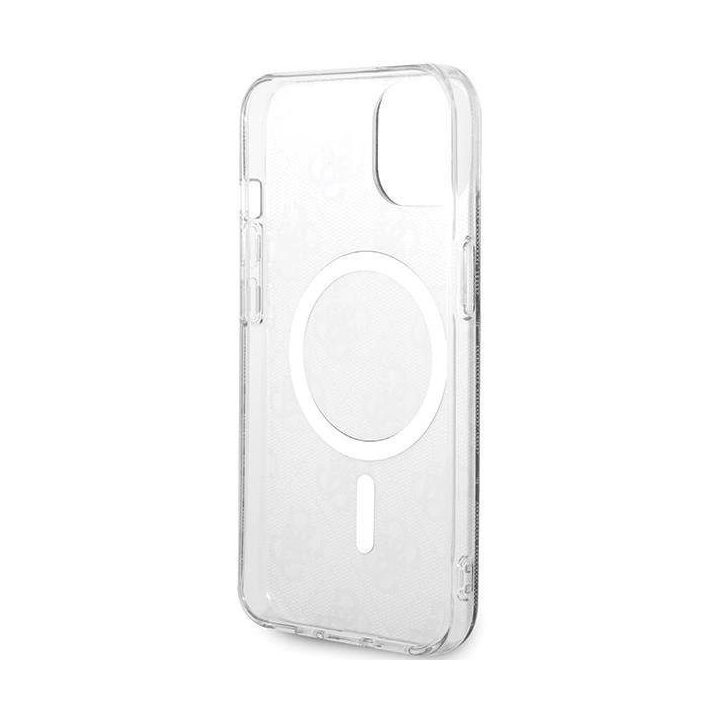 Guess 4G MagSafe dėklas iPhone 15 Plus / 14 Plus - juodas