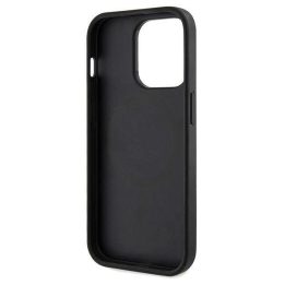 Guess 4G spausdintas MagSafe dėklas iPhone 15 Pro Max - juodas