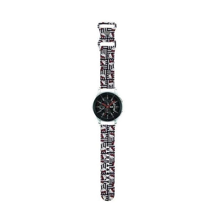 Hello Kitty silikoninės galvutės ir juostelės universalios 22 mm - juodos spalvos