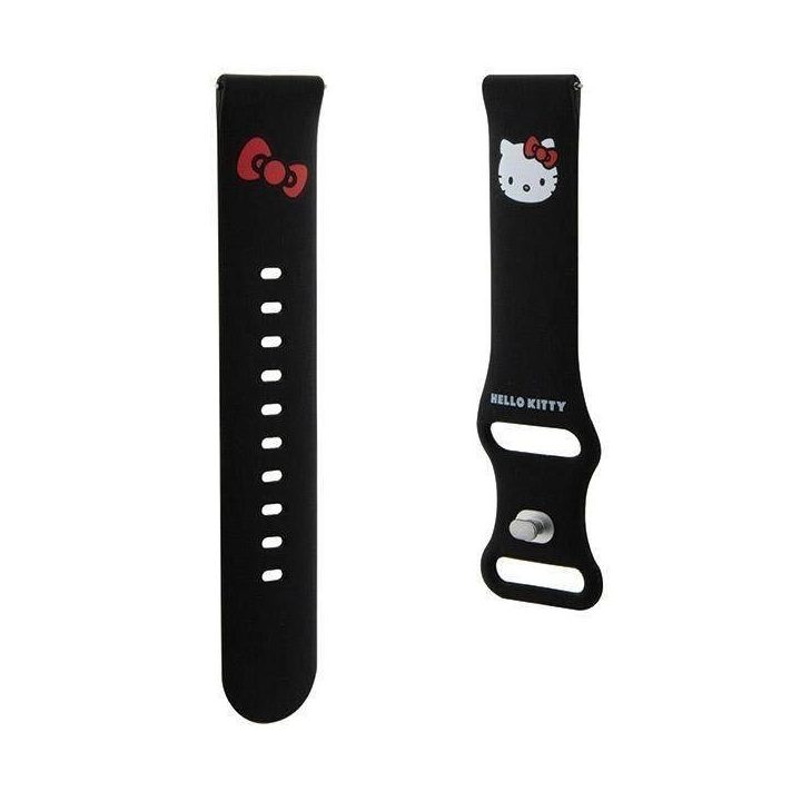 Hello Kitty Silikoninis kačiuko galvos dirželis universalus 20 mm - juodas