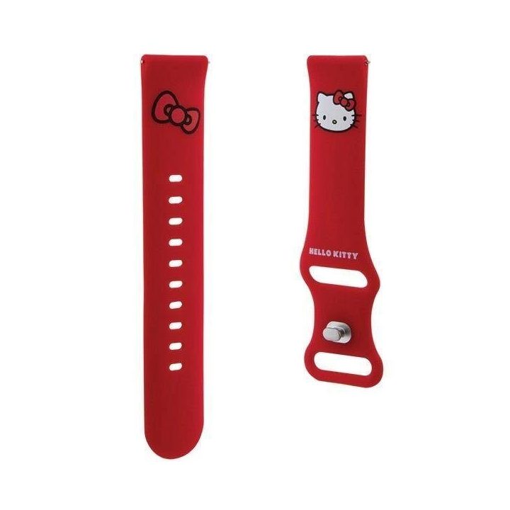 Hello Kitty Silikoninis kačiuko galvos dirželis universalus 20 mm - raudonas