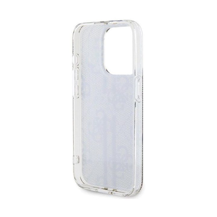 Guess IML 4G Gold Stripe dėklas iPhone 15 Pro - rudas
