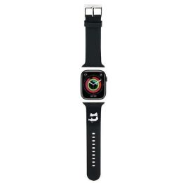 Karl Lagerfeld 3D guminis dirželis su Apple Watch 42/44/45/49 mm galvute - Juodas