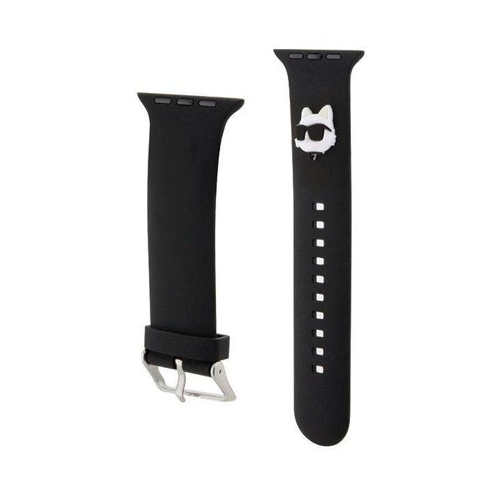 Karl Lagerfeld 3D guminis dirželis Apple Watch 38/40/41 mm - Juodas