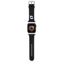 Karl Lagerfeld 3D guminis dirželis Karl Head, skirtas Apple Watch 38/40/41 mm - juodas