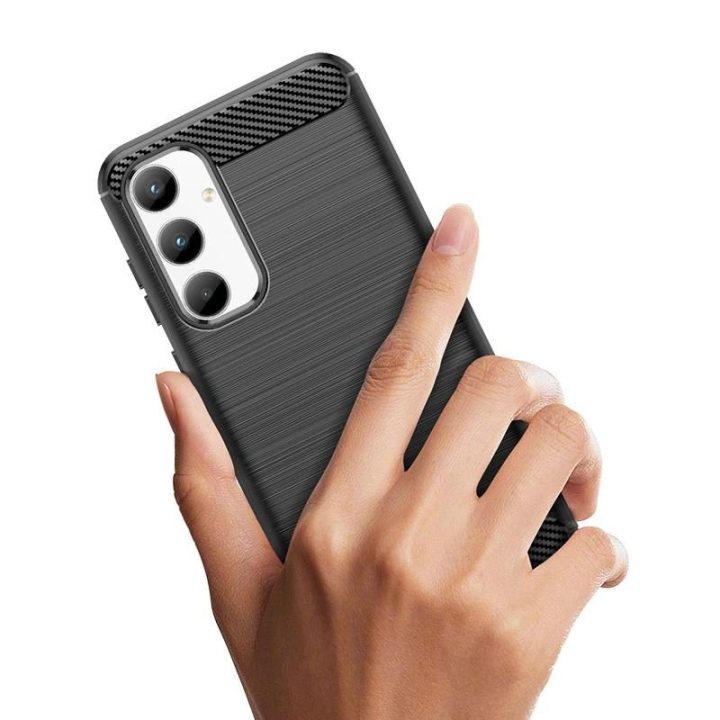 Carbon dėklas Samsung Galaxy A35 - juodas