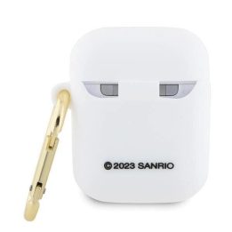 Hello Kitty silikoninis 3D Kitty Head dėklas AirPods 1/2 - baltas