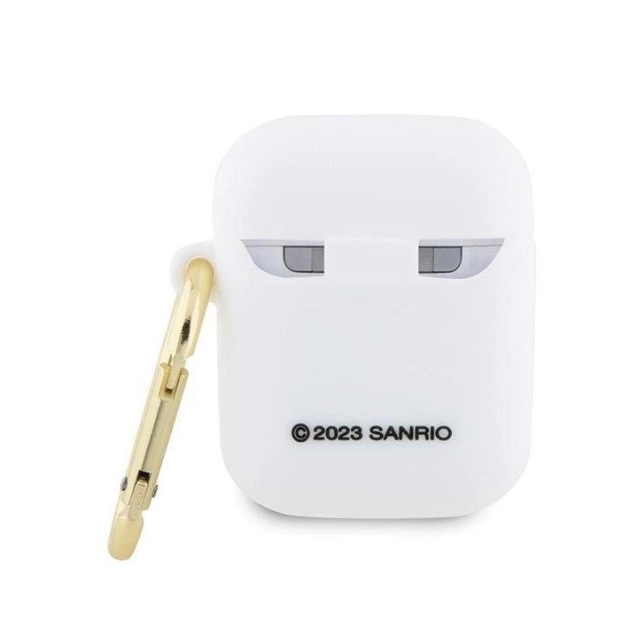 Hello Kitty silikoninis 3D Kitty Head dėklas AirPods 1/2 - baltas
