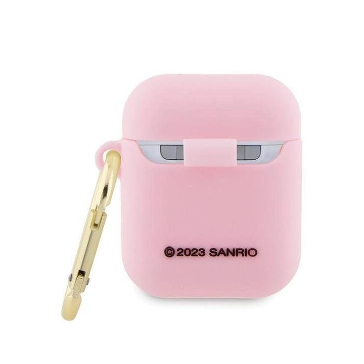 Hello Kitty silikoninis 3D Kitty Head dėklas AirPods 1/2 - rožinis