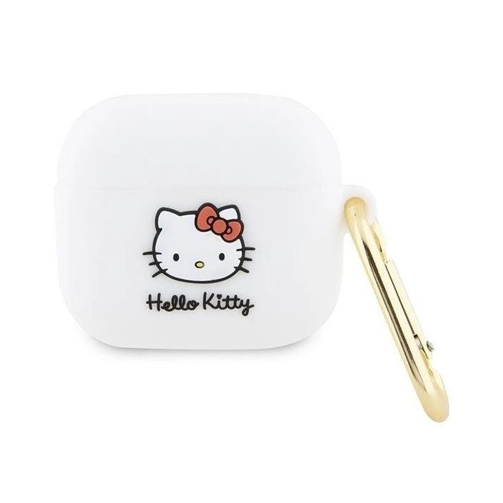 Hello Kitty silikoninis 3D Kitty Head dėklas AirPods 3 - baltas