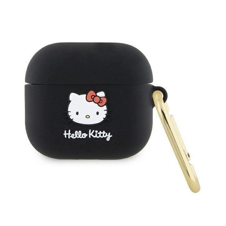 Hello Kitty silikoninis 3D Kitty Head dėklas AirPods 3 - juodas