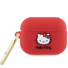 Hello Kitty silikoninis 3D Kitty Head dėklas AirPods Pro 2 (2022/2023) - fuksija