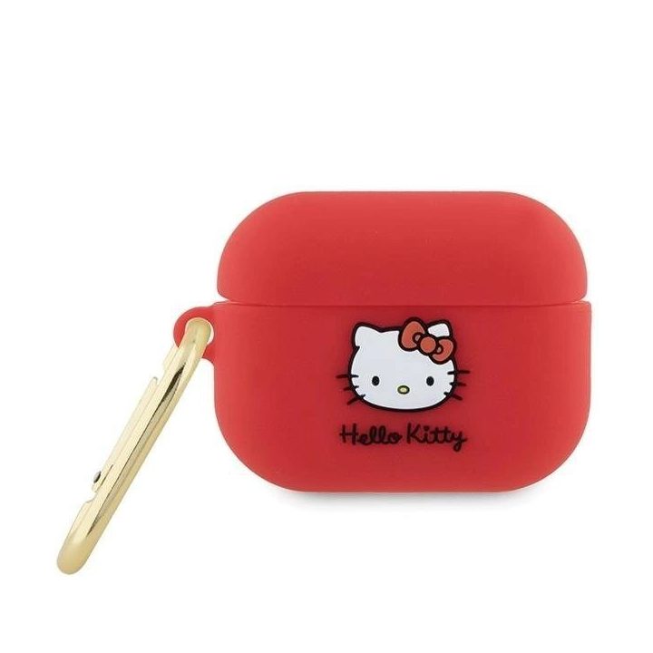 Hello Kitty silikoninis 3D Kitty Head dėklas AirPods Pro 2 (2022/2023) - fuksija