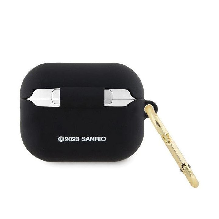 Hello Kitty silikoninis 3D kačiuko galvos dėklas AirPods Pro 2 (2022/2023) - juodas