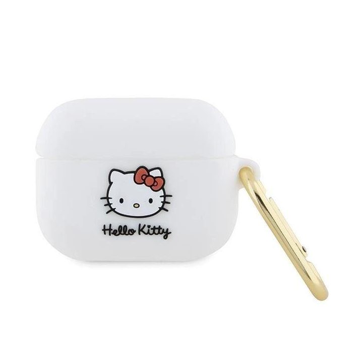 Hello Kitty silikoninis 3D Kitty Head dėklas AirPods Pro - baltas