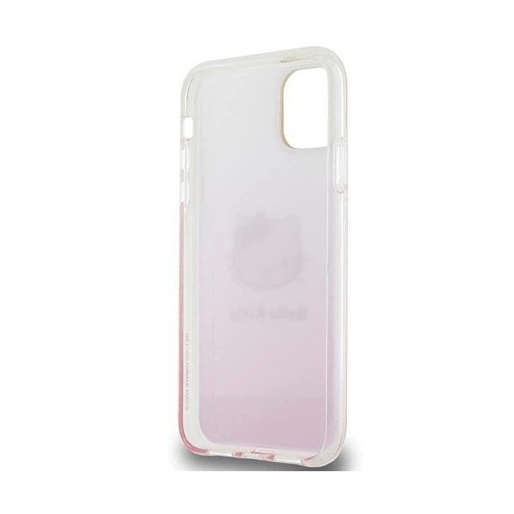Hello Kitty IML gradientinis Electrop Kitty Head dėklas iPhone 11 / Xr - rožinis