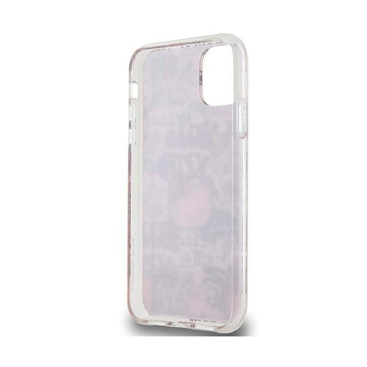 Hello Kitty IML Žymos Graffiti dėklas iPhone 11 / Xr - rožinis