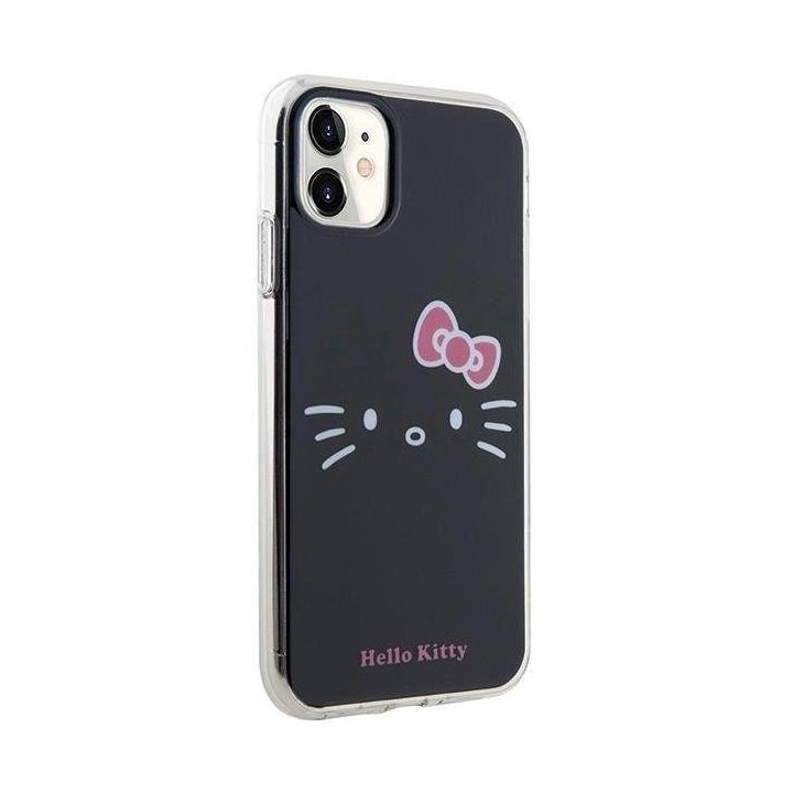 Hello Kitty IML Kitty Face dėklas iPhone 11 / Xr - juodas