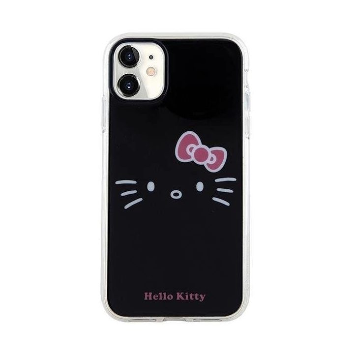 Hello Kitty IML Kitty Face dėklas iPhone 11 / Xr - juodas