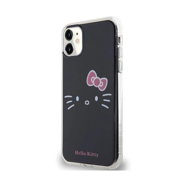 Hello Kitty IML Kitty Face dėklas iPhone 11 / Xr - juodas