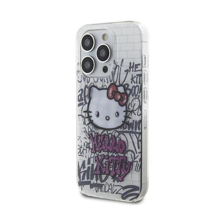 Hello Kitty IML Kitty On Bricks Graffiti dėklas iPhone 13 Pro / 13 - baltas