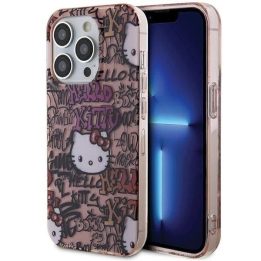 Hello Kitty IML Žymos Graffiti dėklas iPhone 13 Pro / 13 - rožinis