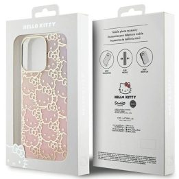 Hello Kitty IML Gradient Electrop Crowded Kitty Head dėklas iPhone 13 Pro Max - Rožinis