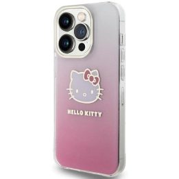 Hello Kitty IML Gradient Electrop Kitty Head dėklas iPhone 13 Pro Max - rožinis