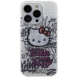 Hello Kitty IML Kitty On Bricks graffiti dėklas iPhone 13 Pro Max - baltas