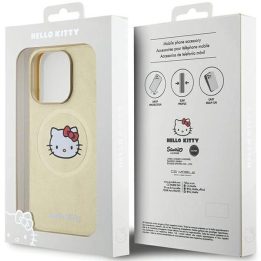 Hello Kitty odinis Kitty Head MagSafe dėklas iPhone 14 Pro Max - auksinis