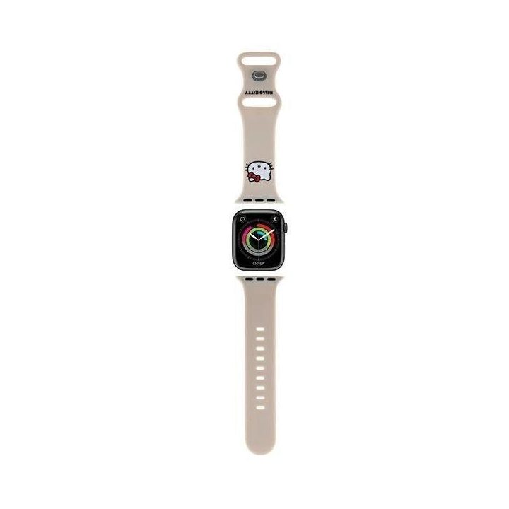 Hello Kitty silikoninis dirželis Apple Watch 38/40/41 mm - smėlio spalvos